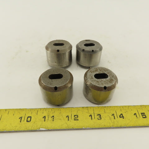 .313 x.625+.030 Oval Hole CNC Turret Punch Die For 1.5625 Holder Lot Of 4