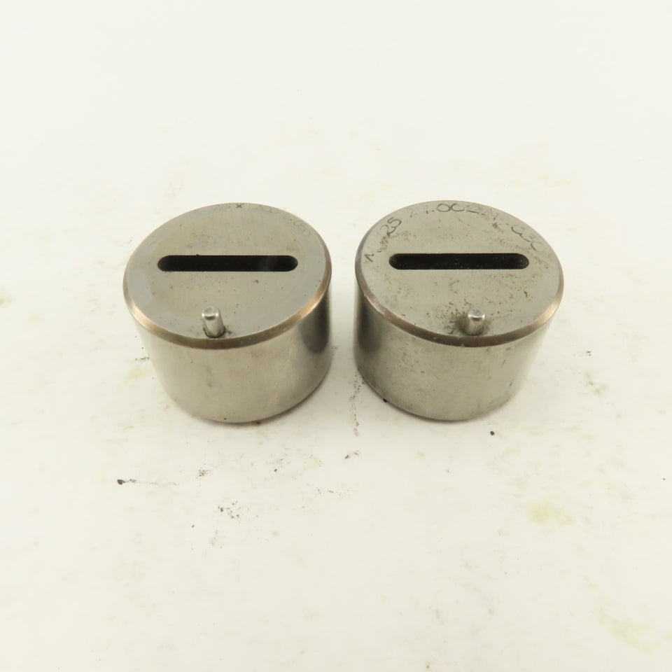 .125 x 1.000 +.030 Oval Hole CNC Turret Punch Die For 1.5625 Holder Lot Of 2