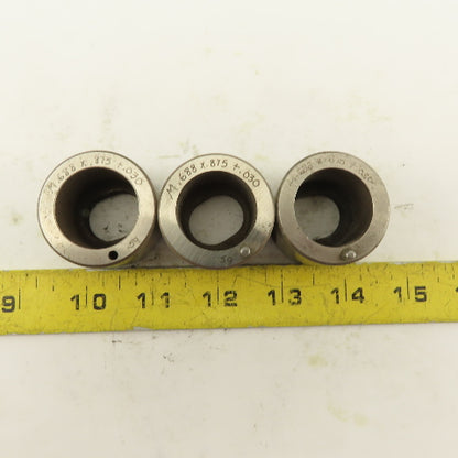 .688 x .875 +.030 Oval Hole CNC Turret Punch Die For 1.5625 Holder Lot Of 3