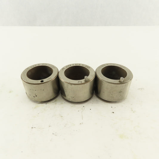 .688 x .875 +.030 Oval Hole CNC Turret Punch Die For 1.5625 Holder Lot Of 3