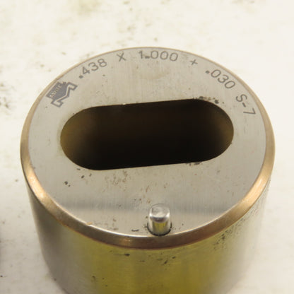 S-7 .438 x 1.000 +.030 Oval Hole CNC Turret Punch Die For 1.5625 Holder Lot Of 3