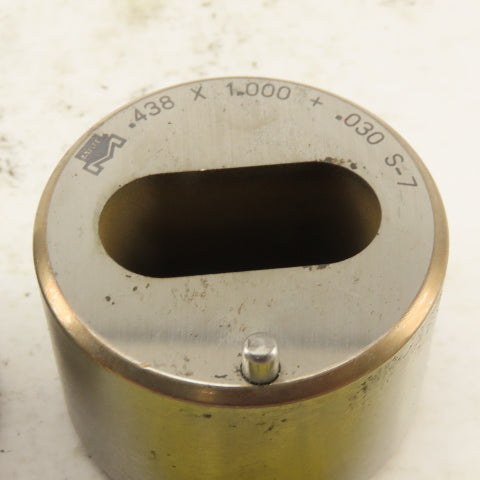 S-7 .438 x 1.000 +.030 Oval Hole CNC Turret Punch Die For 1.5625 Holder Lot Of 3