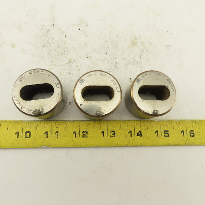 S-7 .438 x 1.000 +.030 Oval Hole CNC Turret Punch Die For 1.5625 Holder Lot Of 3