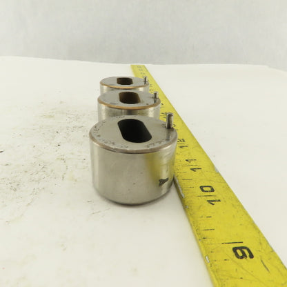 S-7 .438 x 1.000 +.030 Oval Hole CNC Turret Punch Die For 1.5625 Holder Lot Of 3