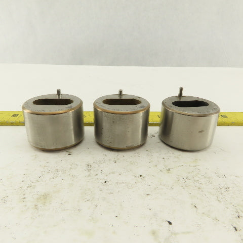 S-7 .438 x 1.000 +.030 Oval Hole CNC Turret Punch Die For 1.5625 Holder Lot Of 3