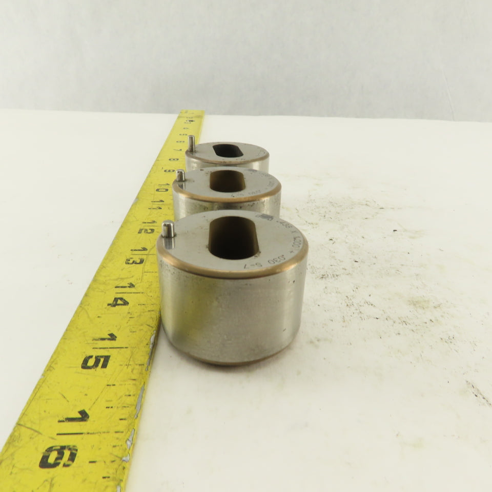 S-7 .438 x 1.000 +.030 Oval Hole CNC Turret Punch Die For 1.5625 Holder Lot Of 3