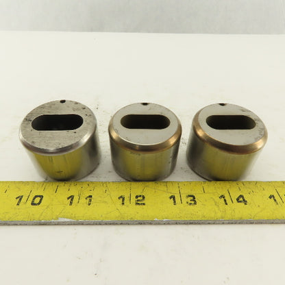 S-7 .438 x 1.000 +.030 Oval Hole CNC Turret Punch Die For 1.5625 Holder Lot Of 3