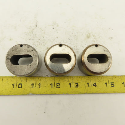 S-7 .438 x 1.000 +.030 Oval Hole CNC Turret Punch Die For 1.5625 Holder Lot Of 3