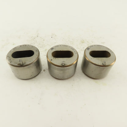 S-7 .438 x 1.000 +.030 Oval Hole CNC Turret Punch Die For 1.5625 Holder Lot Of 3