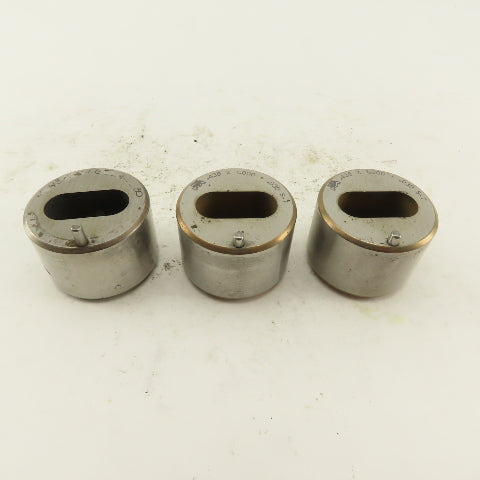 S-7 .438 x 1.000 +.030 Oval Hole CNC Turret Punch Die For 1.5625 Holder Lot Of 3