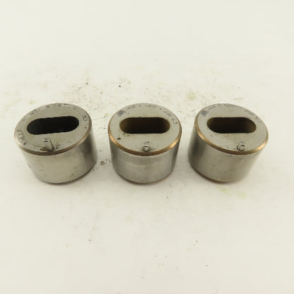 S-7 .438 x 1.000 +.030 Oval Hole CNC Turret Punch Die For 1.5625 Holder Lot Of 3