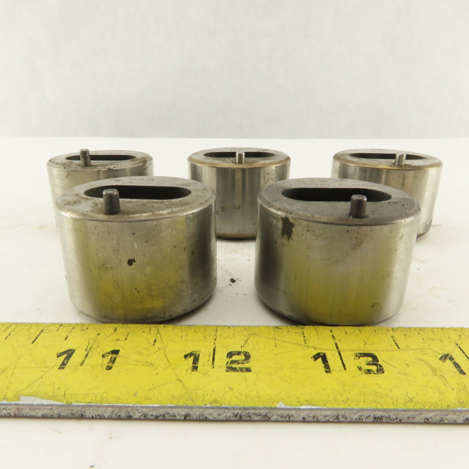 S-7 .438 x 1.000 +.060 Oval Hole CNC Turret Punch Die For 1.5625 Holder Lot Of 5