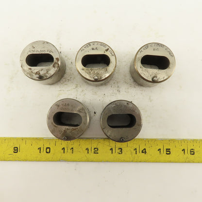 S-7 .438 x 1.000 +.060 Oval Hole CNC Turret Punch Die For 1.5625 Holder Lot Of 5