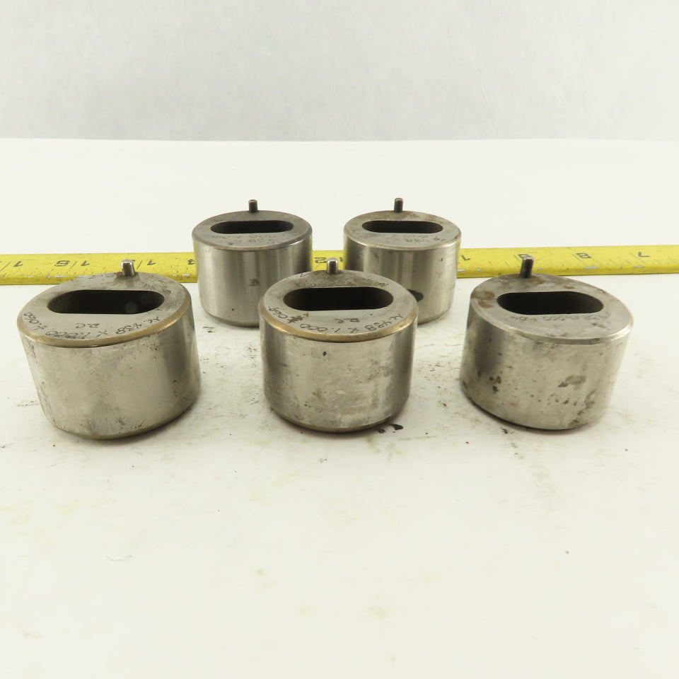 S-7 .438 x 1.000 +.060 Oval Hole CNC Turret Punch Die For 1.5625 Holder Lot Of 5