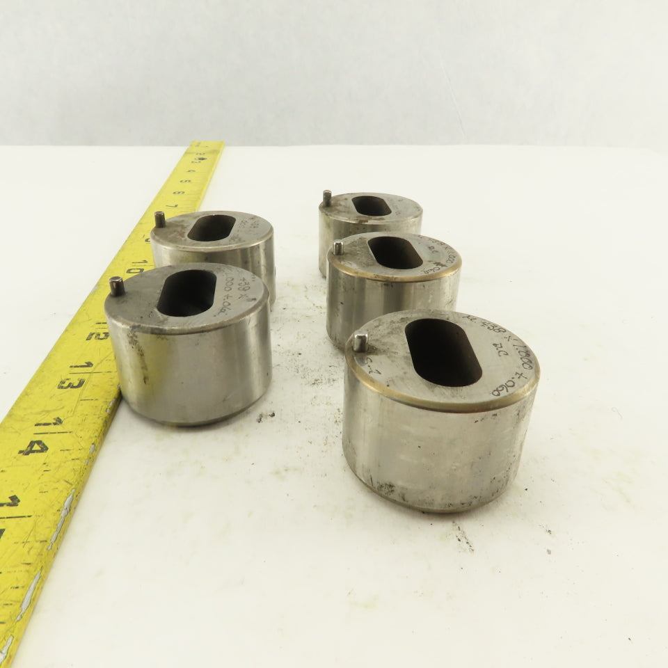 S-7 .438 x 1.000 +.060 Oval Hole CNC Turret Punch Die For 1.5625 Holder Lot Of 5