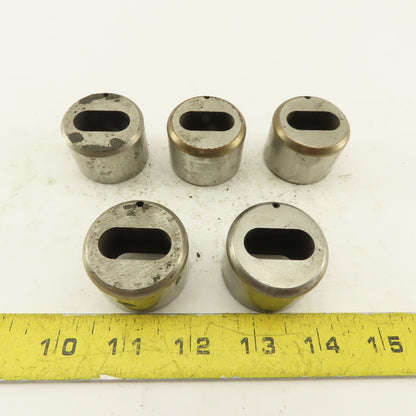 S-7 .438 x 1.000 +.060 Oval Hole CNC Turret Punch Die For 1.5625 Holder Lot Of 5
