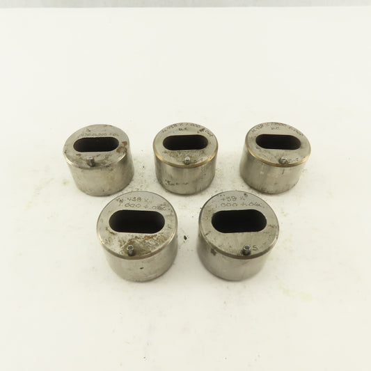 S-7 .438 x 1.000 +.060 Oval Hole CNC Turret Punch Die For 1.5625 Holder Lot Of 5