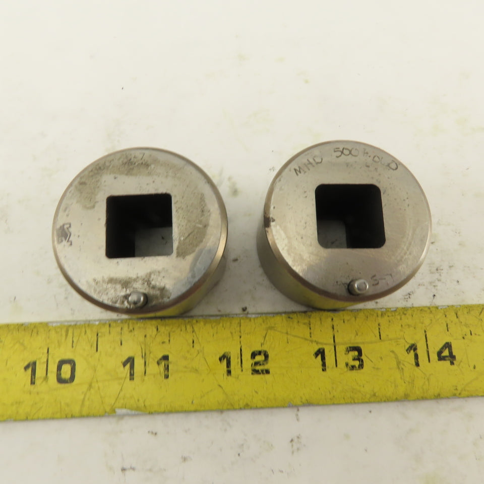 .500  +.060 Square Hole CNC Turret Punch Die For 1.5625 Holder Lot Of 2