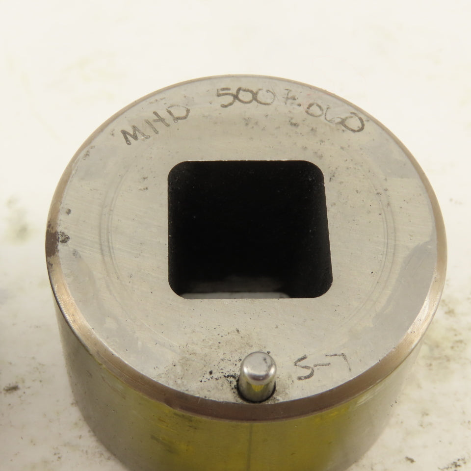 .500  +.060 Square Hole CNC Turret Punch Die For 1.5625 Holder Lot Of 2