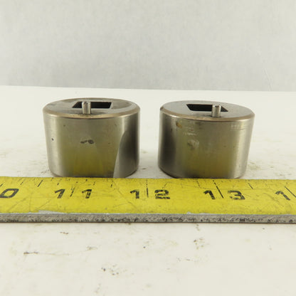 .500  +.060 Square Hole CNC Turret Punch Die For 1.5625 Holder Lot Of 2