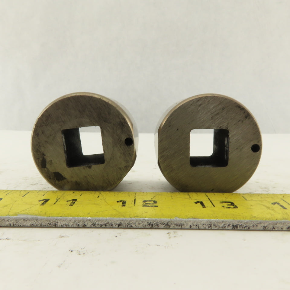 .500  +.060 Square Hole CNC Turret Punch Die For 1.5625 Holder Lot Of 2
