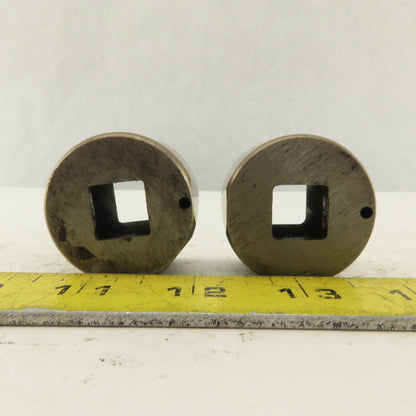 .500  +.060 Square Hole CNC Turret Punch Die For 1.5625 Holder Lot Of 2