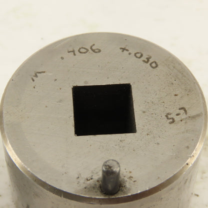 S-7 .406 +.030 Square Hole CNC Turret Punch Die For 1.5625 Holder Lot Of 2