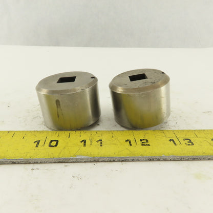 S-7 .406 +.030 Square Hole CNC Turret Punch Die For 1.5625 Holder Lot Of 2
