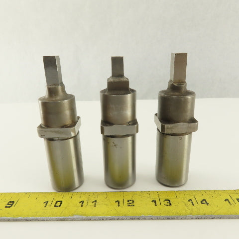 .344 Square Hole CNC Turret Punch For 1.0625 Holder Lot Of 3