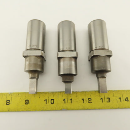 .344 Square Hole CNC Turret Punch For 1.0625 Holder Lot Of 3