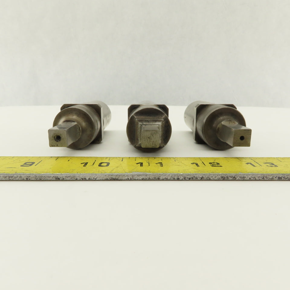 .344 Square Hole CNC Turret Punch For 1.0625 Holder Lot Of 3