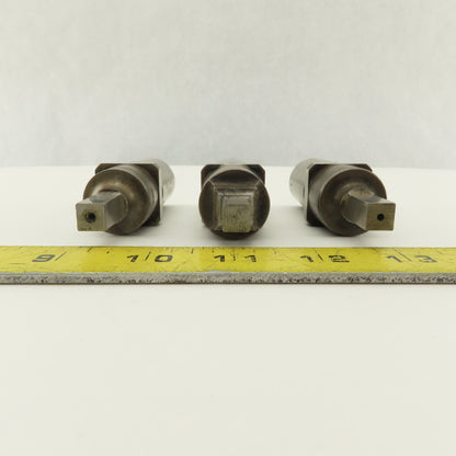 .344 Square Hole CNC Turret Punch For 1.0625 Holder Lot Of 3