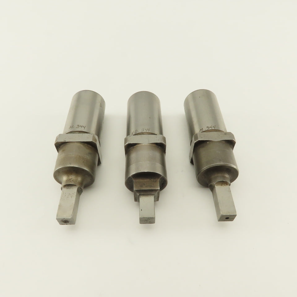 .344 Square Hole CNC Turret Punch For 1.0625 Holder Lot Of 3