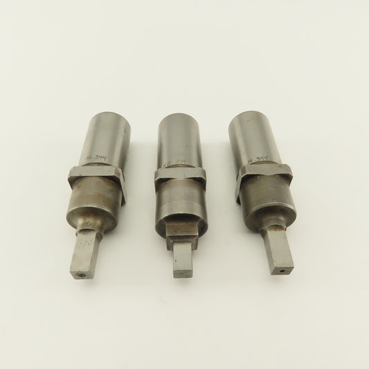 .344 Square Hole CNC Turret Punch For 1.0625 Holder Lot Of 3