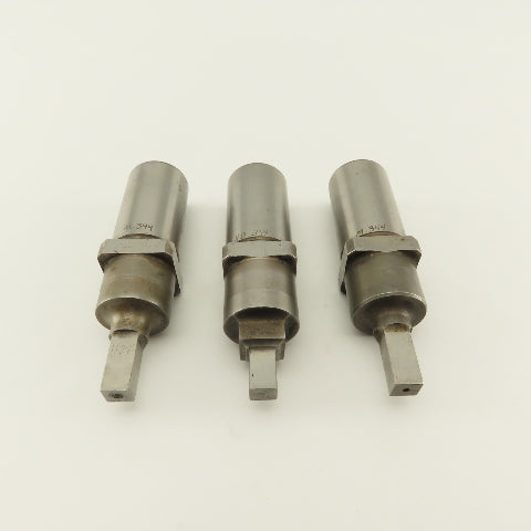 .344 Square Hole CNC Turret Punch For 1.0625 Holder Lot Of 3