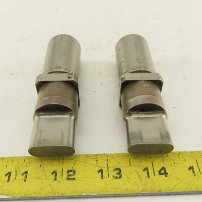 .438 x 1.000 Oval Hole Punch CNC Turret For 1.0625 Holder Lot Of 2