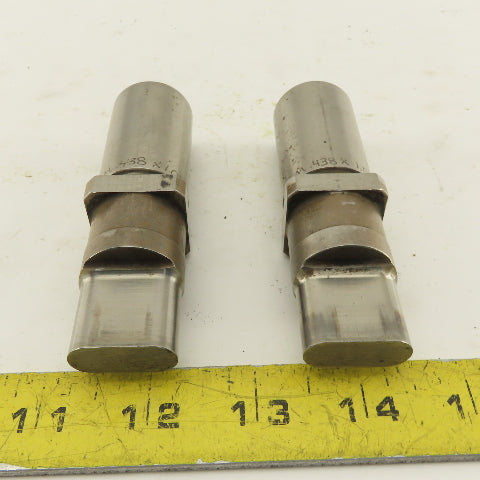 .438 x 1.000 Oval Hole Punch CNC Turret For 1.0625 Holder Lot Of 2