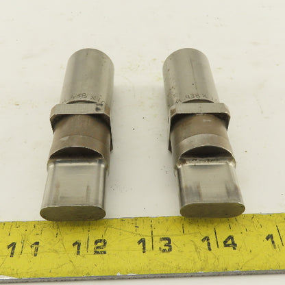 .438 x 1.000 Oval Hole Punch CNC Turret For 1.0625 Holder Lot Of 2