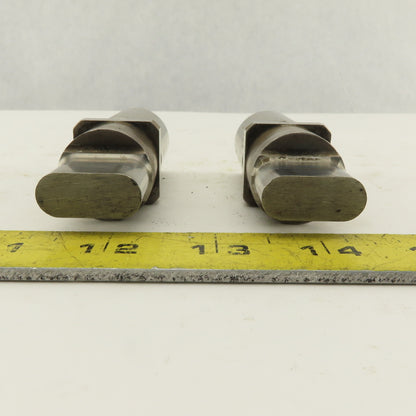 .438 x 1.000 Oval Hole Punch CNC Turret For 1.0625 Holder Lot Of 2