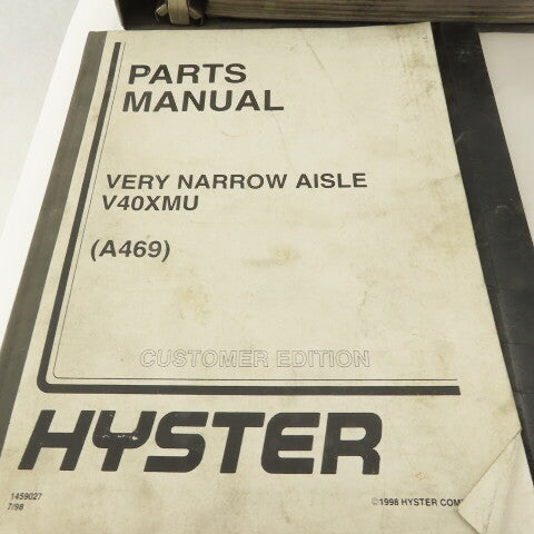 Hyster V40XMU Very Narrow Aisle Man Up Turret Forklift Service Manuals