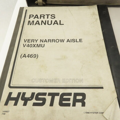Hyster V40XMU Very Narrow Aisle Man Up Turret Forklift Service Manuals