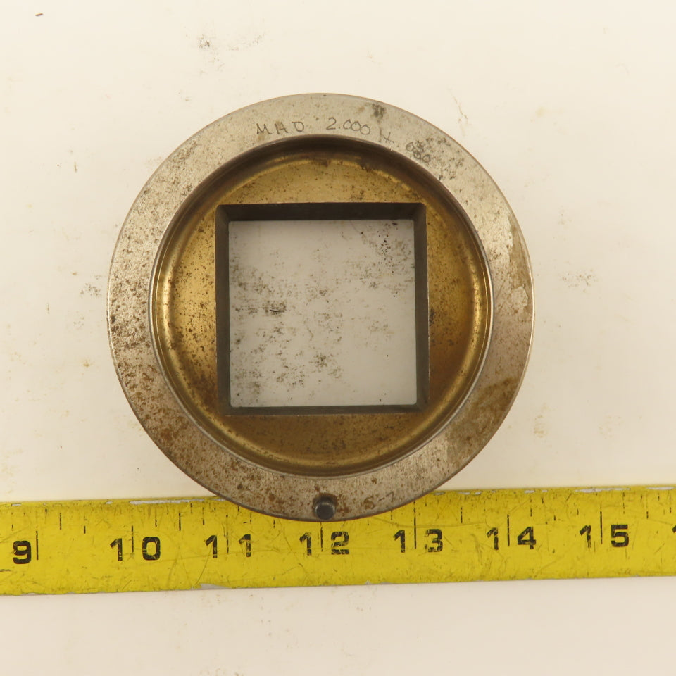 2.000 +.030 Square Hole Die CNC Turret Heavy Duty For 4.000 Holder
