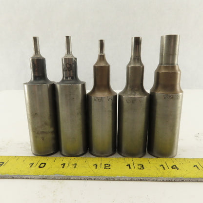.313, .193,.187,. Round Hole CNC Turret Punch For 1.0625 Holder Misc. Lot Of 5