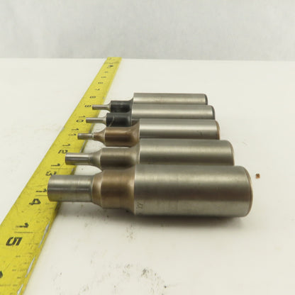 .313, .193,.187,. Round Hole CNC Turret Punch For 1.0625 Holder Misc. Lot Of 5