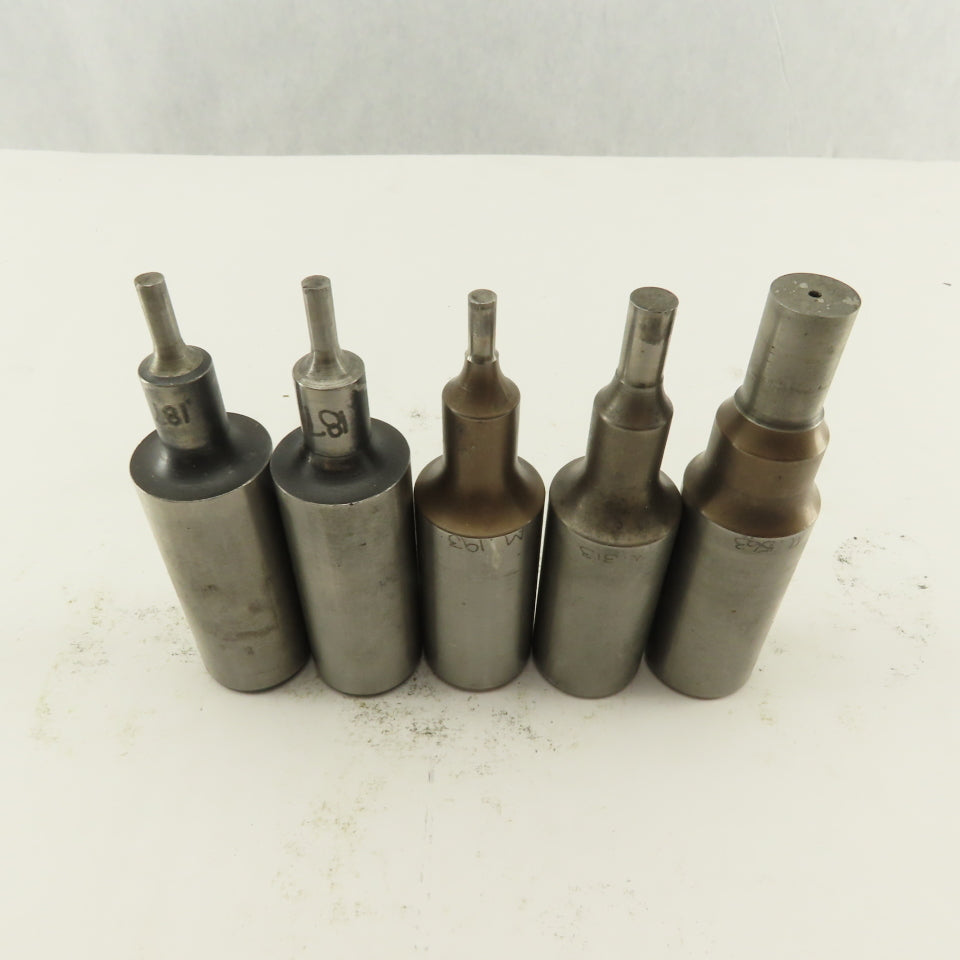 .313, .193,.187,. Round Hole CNC Turret Punch For 1.0625 Holder Misc. Lot Of 5