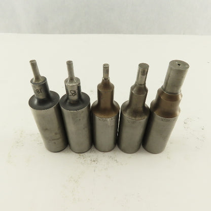 .313, .193,.187,. Round Hole CNC Turret Punch For 1.0625 Holder Misc. Lot Of 5