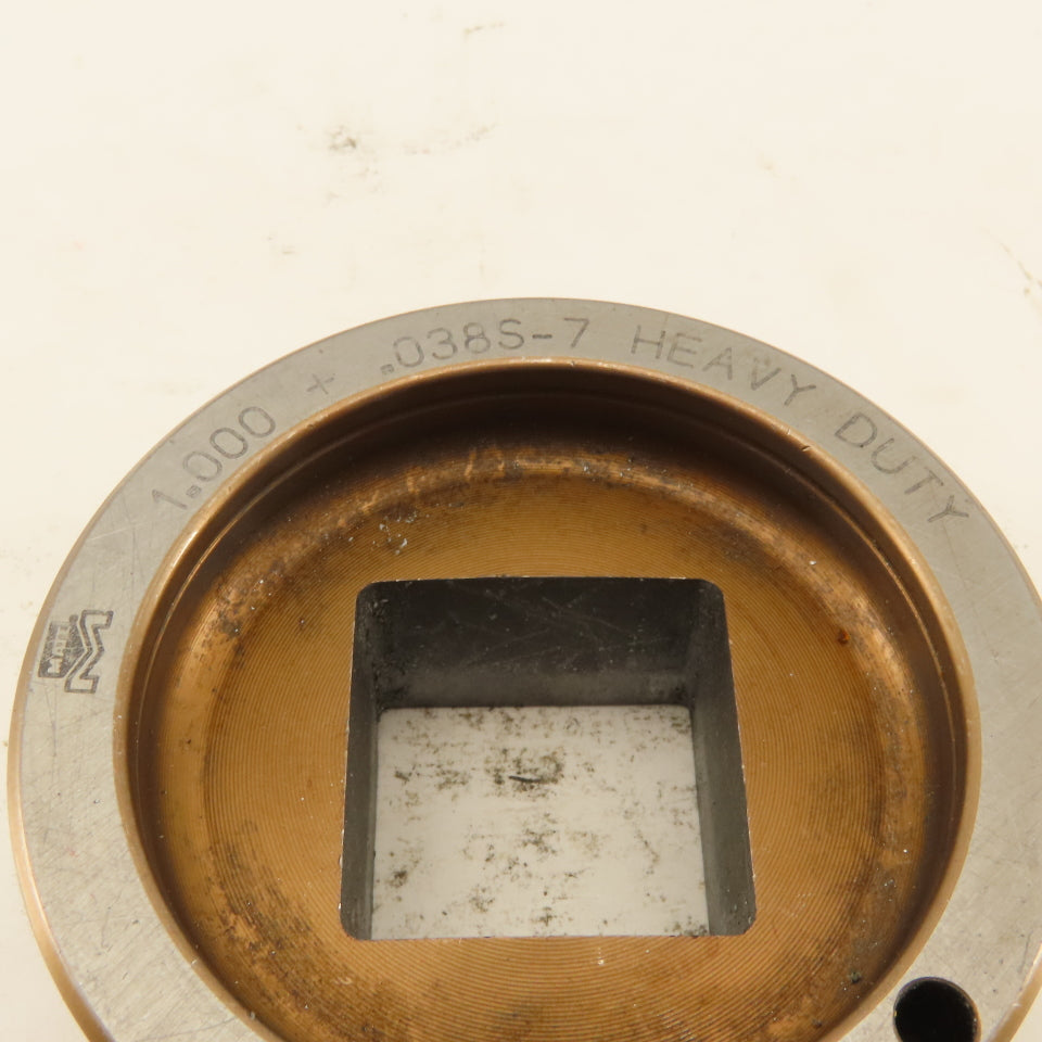 Mate 1.000 + .038 Radius Rounded Square Hole Die CNC Turret  For 2.750 Holder