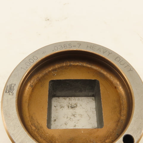 Mate 1.000 + .038 Radius Rounded Square Hole Die CNC Turret  For 2.750 Holder