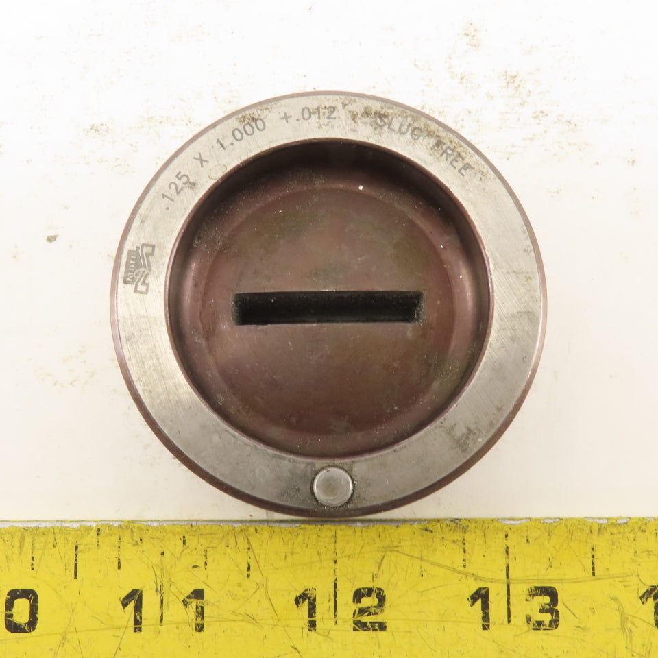 Mate .125 X 1.000 +.012 Slot Rectangle Hole Die CNC Turret For 2.250 Holder