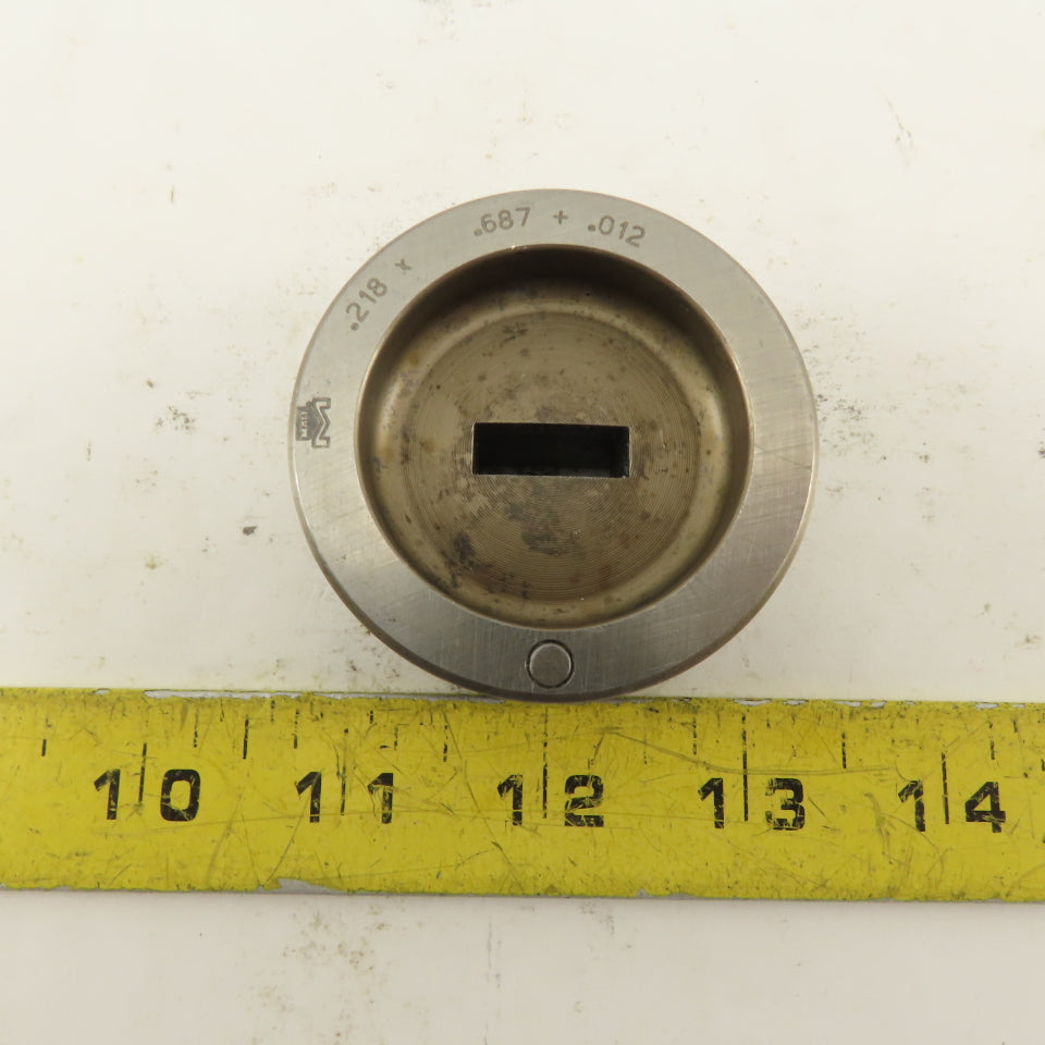 Mate .218 X .687 +.012 Rectangle Hole Die CNC Turret For 2.250 Holder